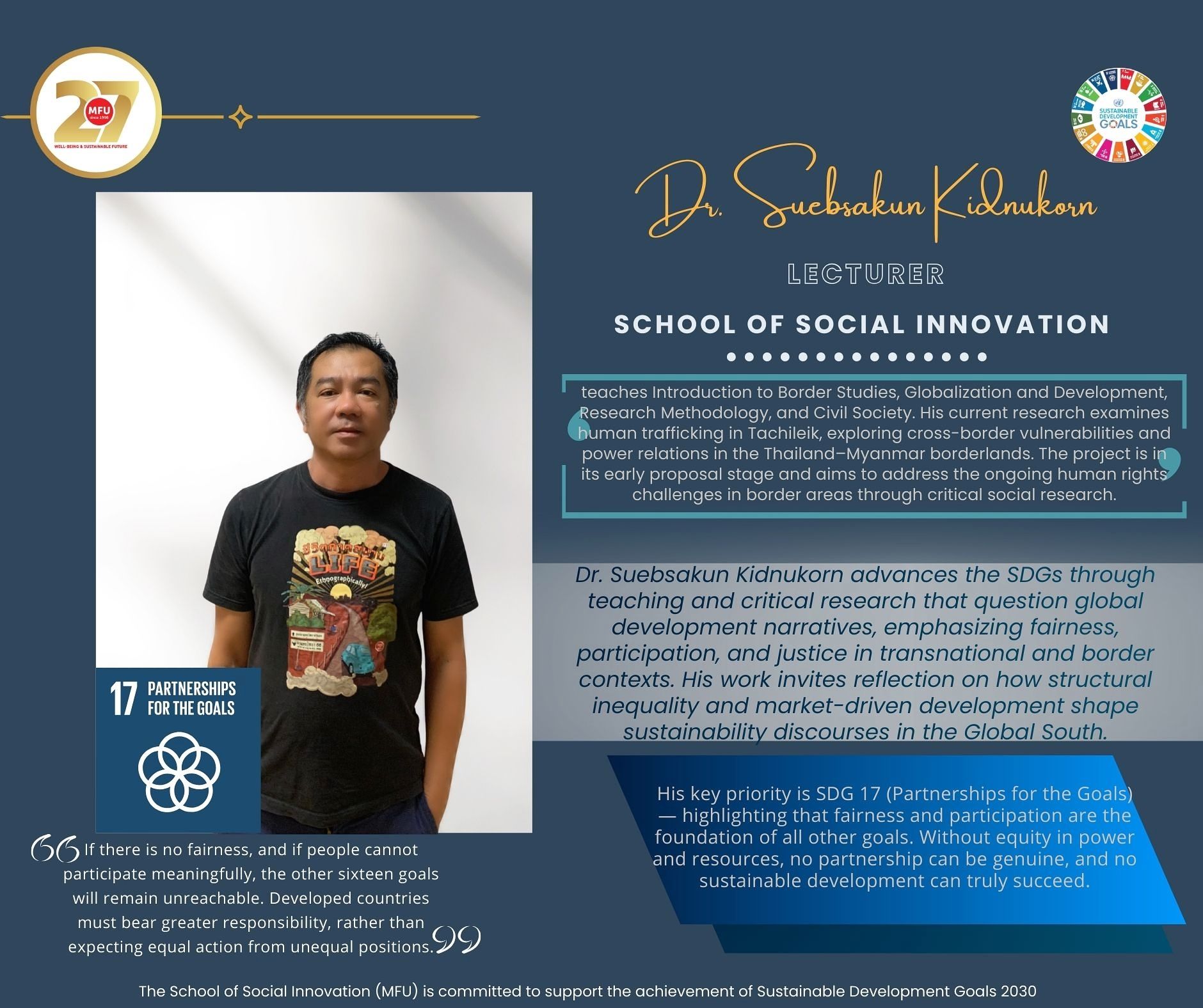 SDG IMPACTS #10 | School of Social Innovation, MFU